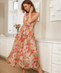 CUPSHE Dresses Devorah Plunge Sleeveless Lace Up A-Shape Dress