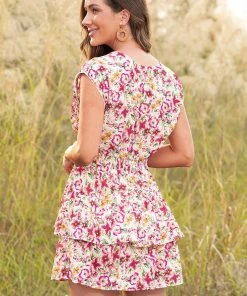 CUPSHE Dresses Cierra Sleeveless Floral Short Dress