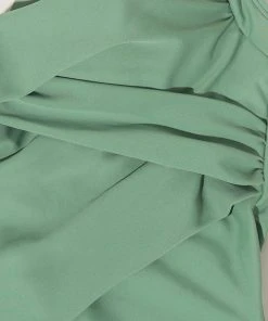 CUPSHE Forest Adventure Solid Wrap Front One Piece Swimsuit