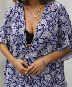 CUPSHE Demetria Dolman Sleeve Mid Length Paisley Pattern Kimono Cover Ups