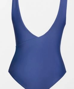 CUPSHE Santorini Solid Molded Wrap Tummy Control Plus Size One Piece Swimwear UP TO 70% OFF