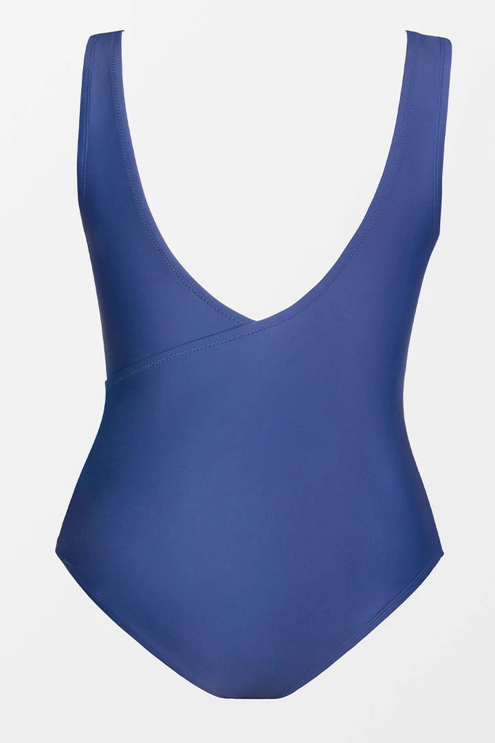 CUPSHE Santorini Solid Molded Wrap Tummy Control Plus Size One Piece Swimwear UP TO 70% OFF