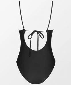 CUPSHE The Waves V Neck Cutout Tie Back One Piece Swimsuit One Pieces