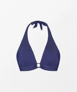 CUPSHE Summer Dreaming O-Ring Front Halter Plus Size Bikini Top