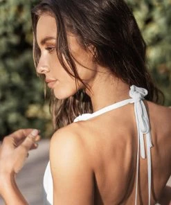 CUPSHE Ciara Plunge Halter Neck A-Shape Dress