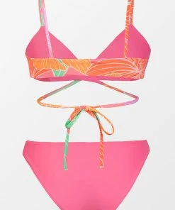 CUPSHE Bikinis Floral Impressions Reversible Triangle And Hipster Bikini Set