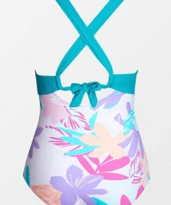 CUPSHE Mult Spring Molded Twist Front Tummy Control Plus Size One Piece