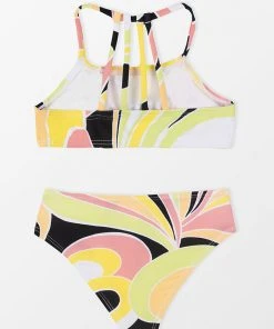 CUPSHE Palm Beach Night Back Strappy Bralette And Hipster Bikini Set