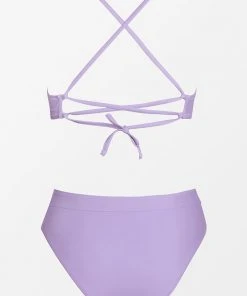 CUPSHE Swimwear UP TO 70% OFF Purple Lace Up High Waisted Bikini