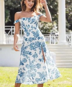 CUPSHE Madalynn Bubble Sleeve Off-shoulder Dress