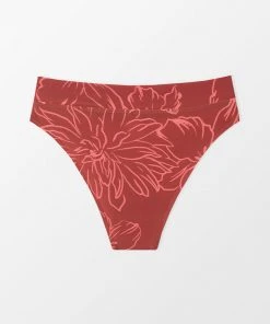 CUPSHE Delicate Blooms Banded Overlap High Waist Cheeky Bikini Bottoms