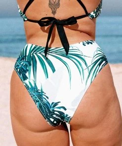 CUPSHE Madelyn Tropical Plus Size Bikini Bottom