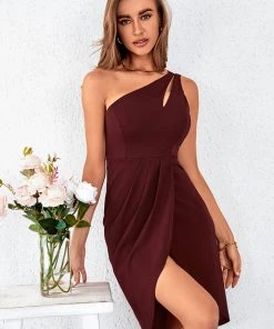 CUPSHE Eliora Sleeveless Cut Out One Shoulder Dress