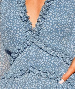 CUPSHE Addison Long Sleeve Ditsy Ruffle Short Dress Dresses