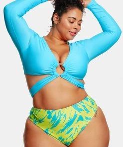 CUPSHE Art Walk Animal Cheeky Plus Size Bikini Bottom