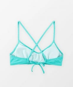 CUPSHE Sky Rib Scoop Neck Tie Back Bralette Bikinis