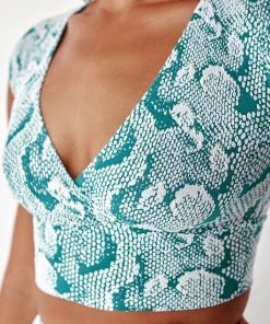 CUPSHE Accs & Clothing Pandora Snake V-neck Crop High Waisted Matching Set