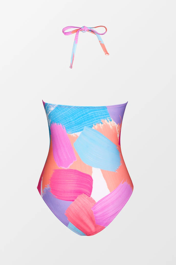 CUPSHE One Pieces Vapor Wave Double Ring Front One Piece Swimsuit