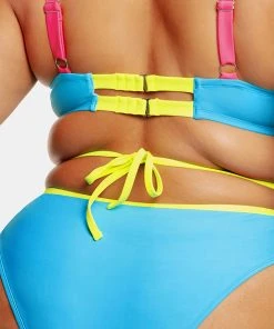 CUPSHE Colorblock Underwire Bralette & Strappy Plus Size Bikini Set