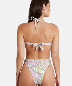 CUPSHE Darling Ditsy Bandeau & High Waist Bikini Set Bikinis