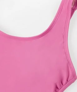 CUPSHE Summer Dreaming Pink Scoop Neck Cheeky High Leg One Piece Swimsuit One Pieces