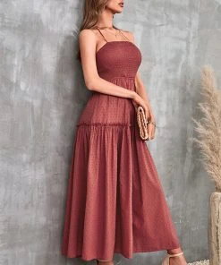 CUPSHE Mariana Backless Halter Neck Slip Dress