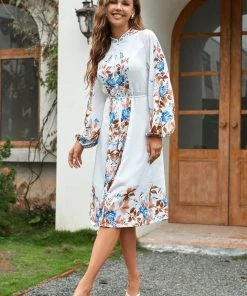 CUPSHE Germaine Shirt Collar Tea Length A-Shape Dress Dresses