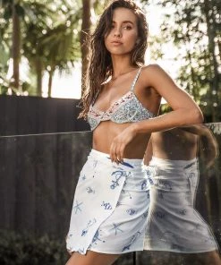 CUPSHE Cover Ups Baylee Tie Waist Short Animal Print Cover Up