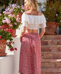 CUPSHE Dresses Honopu Red Ruffle Skirt