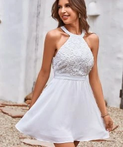 CUPSHE Dresses Ke’e Beach Halter Neck Strapless A-Shape Dress