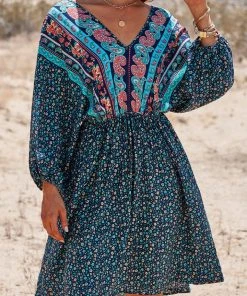 CUPSHE Dresses Jaycee V-neck Mid Length Boho Dress