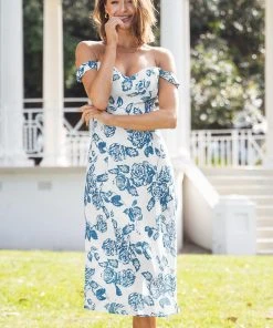 CUPSHE Madalynn Bubble Sleeve Off-shoulder Dress