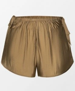 CUPSHE Annika Elastic Waist Tie Split Short Cover Ups