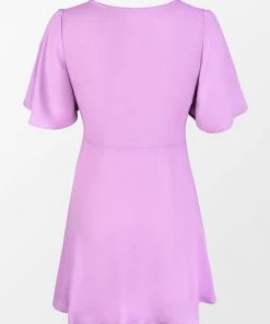 CUPSHE Dresses Christa Plunge Bell Sleeve Zipper Short A-Shape Dress