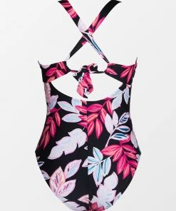 CUPSHE Summer Of Love Bandeau Back Tie Tummy Control Plus Size One Piece Swimwear BOGO 40% OFF