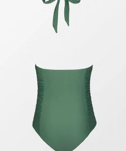 CUPSHE Greenland Aurora Ruched Backless Tummy Control One Piece Swimsuit One Pieces