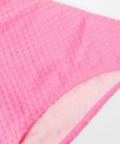 CUPSHE Bikinis Palm Beach High Leg High Waist Pink Bikini Bottom