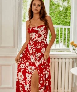 CUPSHE Layla Floral Button Front Slip Dress Dresses