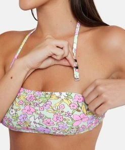 CUPSHE Darling Ditsy Bandeau & High Waist Bikini Set Bikinis