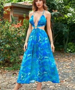 CUPSHE Vestrahorn Backless Tie A-Shape Dress Dresses