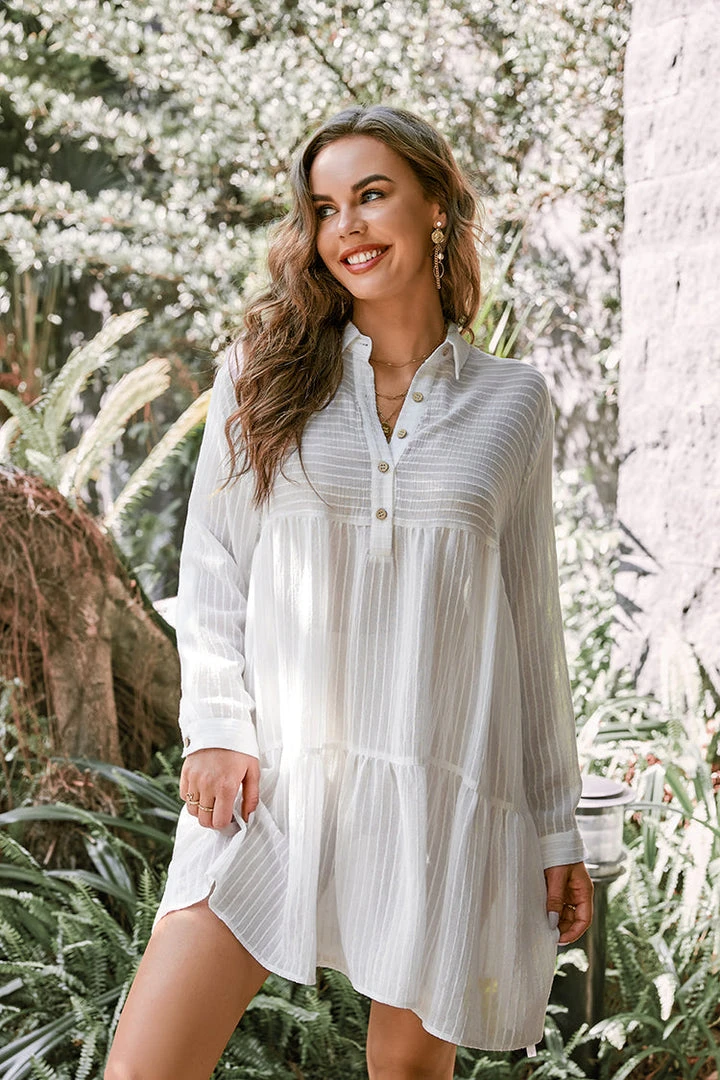 CUPSHE Brynlee Drop Shoulder Sleeve Loose Waisted Cover Up Cover Ups