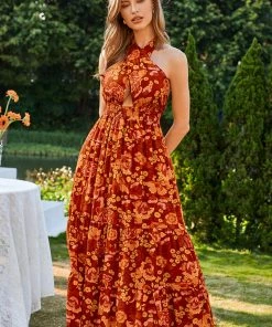 CUPSHE Allegra Backless Tie Elastic Waist A-Shape Dress Dresses