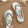 CUPSHE Leopard Tropical Print Flip Flops
