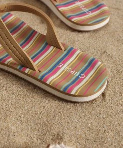 CUPSHE Baker Beach Stripe Flat Sandals