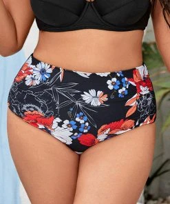 CUPSHE Elizabeth Floral Plus Size Bikini Bottom Swimwear UP TO 70% OFF