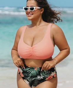 CUPSHE Diamond Floral Plus Size Bikini Bottom