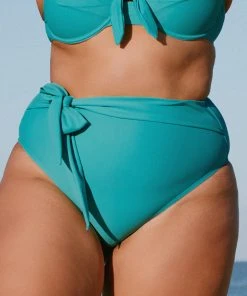 CUPSHE Swimwear UP TO 70% OFF Kristin Tie Front Plus Size Bikini Bottom