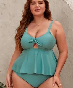 CUPSHE Seaside Holiday High Waist Tummy Control Plus Size Bikini Bottom