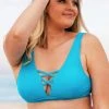 CUPSHE Swimwear UP TO 70% OFF Cynthia Plunge Back Tie Plus Size Bikini Top