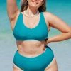 CUPSHE Swimwear UP TO 70% OFF Ainhoa Teal Back Hook Plus Size Bikini Top